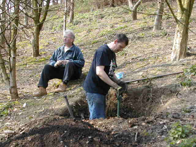 Stephen hard at it cutting through the hard capping