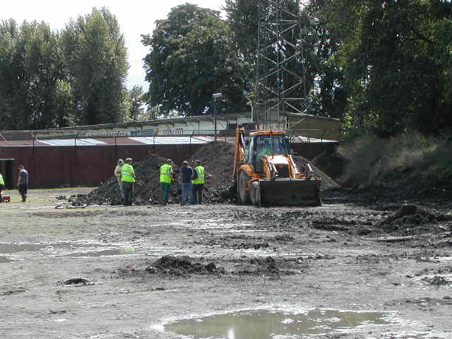 Working away with the digger