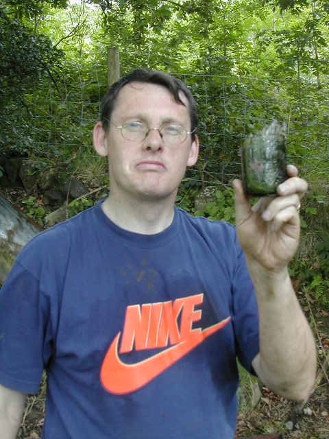 Stephen with the heartbreaking bottom half of the Hansards Merthyr green codd