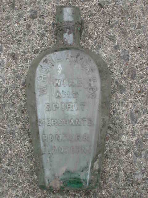 Wm. Rowland, Bangor & Llangefni coffin flask