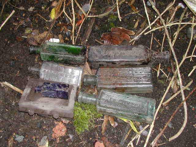 A few bits. The bottle with the measurements on the middle left is embossed Corbyn & Co. and the base has the name Gilbertsons and a Regd. No.