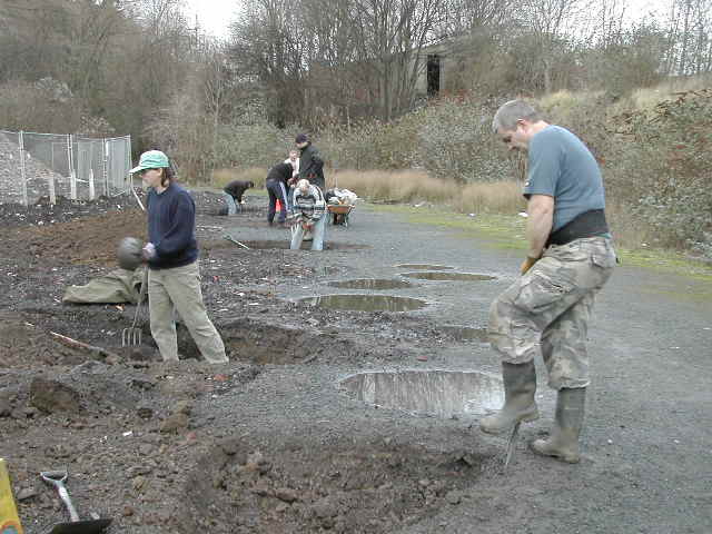 A few of the diggers on site