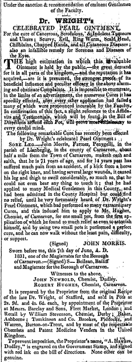 Derby Mercury, 27/07/1831