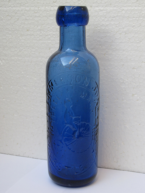 R. Emmerson Junr., Newcastle on Tyne 6oz. Cobalt Blue Cylinder