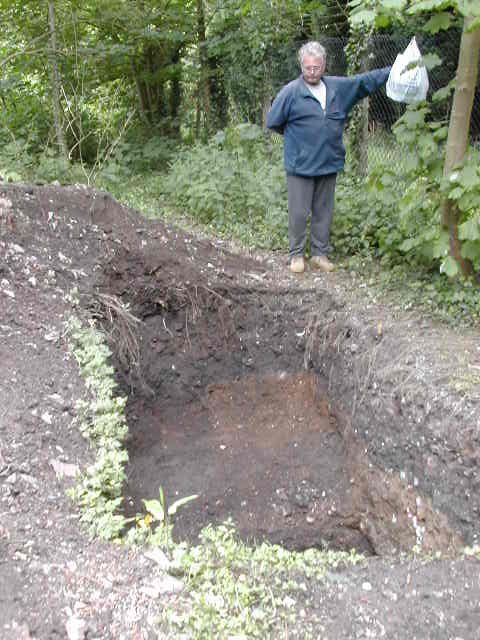 Tony inspecting the work