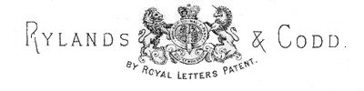 Detail from a Rylands & Codd invoice