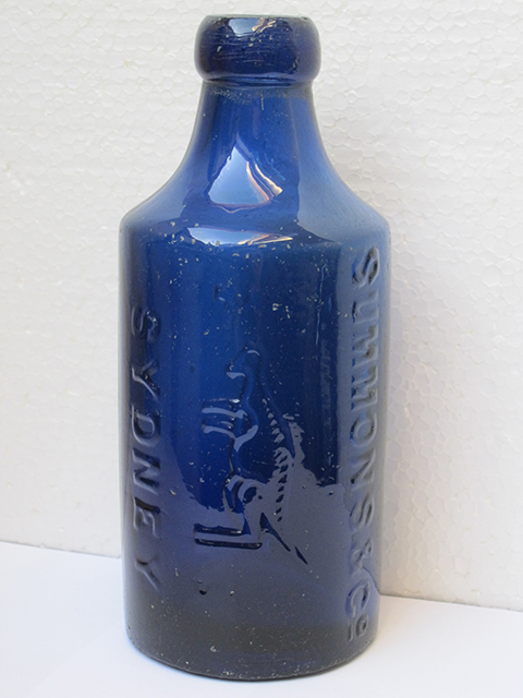 Summons & Co., Sydney, Cobalt Blue Ginger Beer. Kangaroo Pictorial